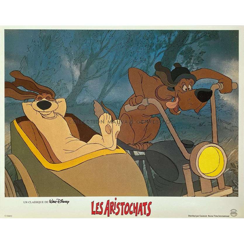 THE ARISTOCATS Original Lobby Card N06 - 9x12 in. - 1970/R1990 - Phil Harris, Walt Disney