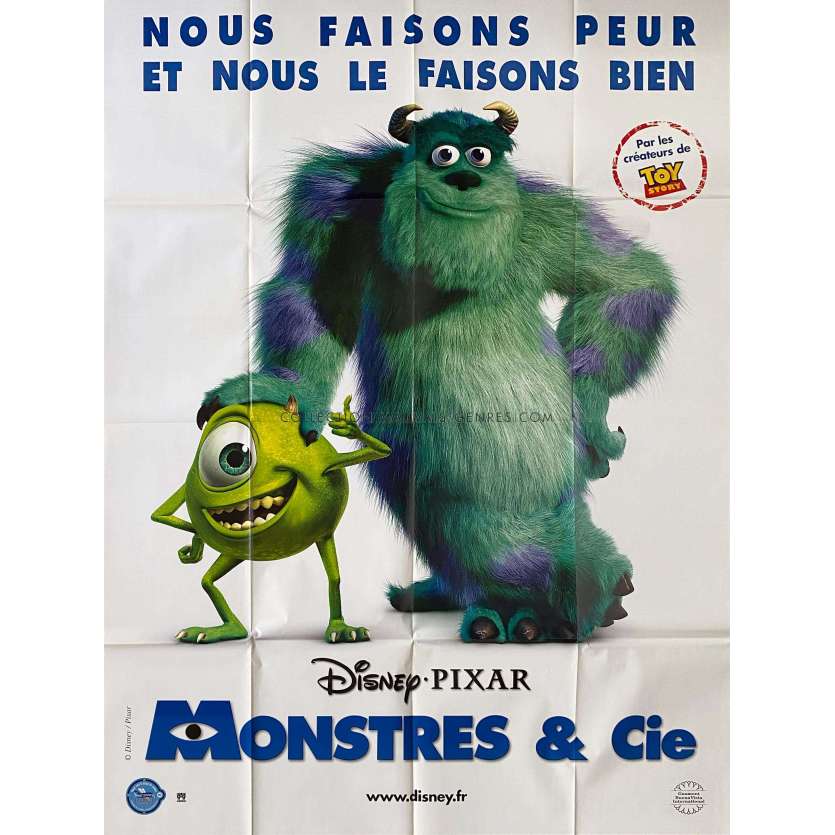 MONSTRES ET CIE Affiche de film Prev. - 120x160 cm. - 2001 - John Goodman, Pixar