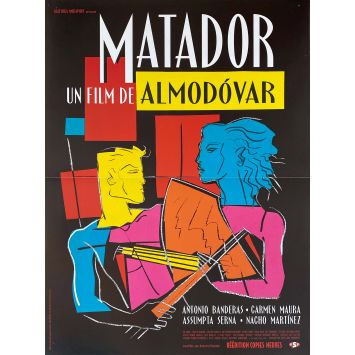 MATADOR Affiche de film 1ère Sortie - 40x54 cm. - 1986 - Antonio Banderas, Pedro Almodovar