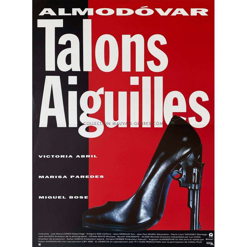 TALONS AIGUILLES Affiche de film 1ère Sortie - 40x54 cm. - 1991 - Victoria Abril, Pedro Almodovar