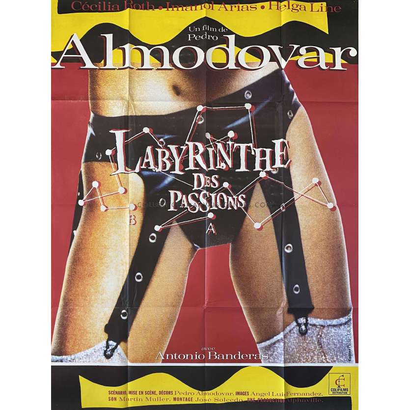 LABYRINTH OF PASSION Original Movie Poster- 47x63 in. - 1982/R1991 - Cecilia Roth, Pedro Almodovar