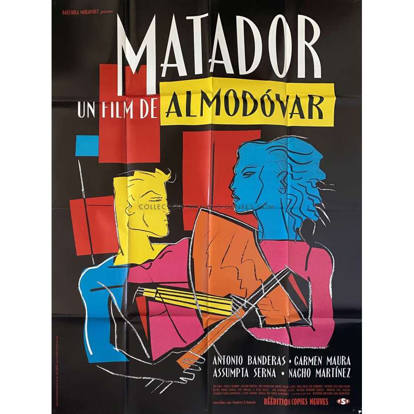 MATADOR Affiche de film- 120x160 cm. - 1986 - Antonio Banderas, Pedro Almodovar