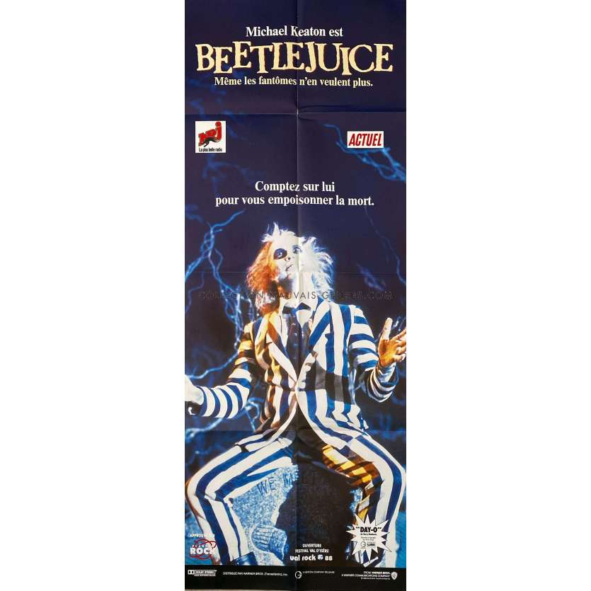 BEETLEJUICE Affiche de film Michael Keaton style. - 60x160 cm. - 1988 - Michael Keaton, Tim Burton