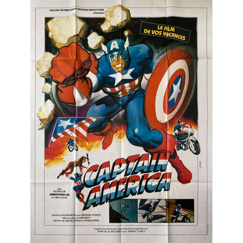CAPTAIN AMERICA (1979) Affiche de film- 120x160 cm. - 1979 - Christopher Lee, Ivan Nagy