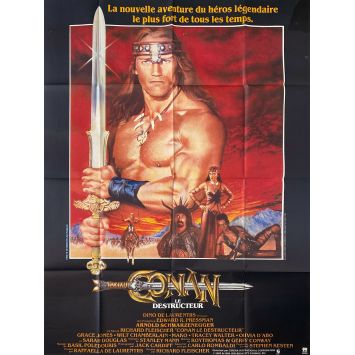 CONAN LE DESTRUCTEUR Affiche de film- 120x160 cm. - 1984 - Arnold Schwarzenegger, Richard Fleisher