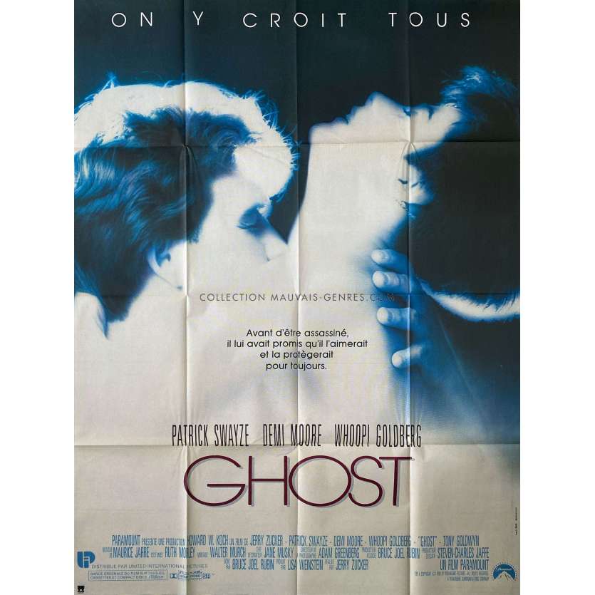 GHOST Original Movie Poster- 47x63 in. - 1990 - Patrick Swayze, Jerry Zucker