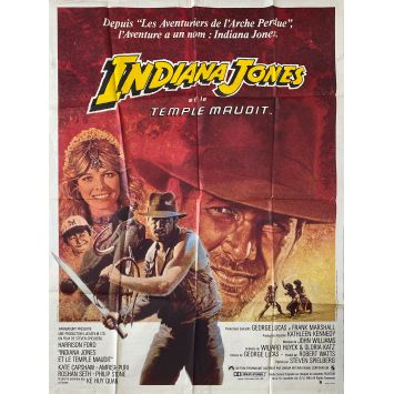 INDIANA JONES ET LE TEMPLE MAUDIT Affiche de film- 120x160 cm. - 1984 - Harrison Ford, Steven Spielberg