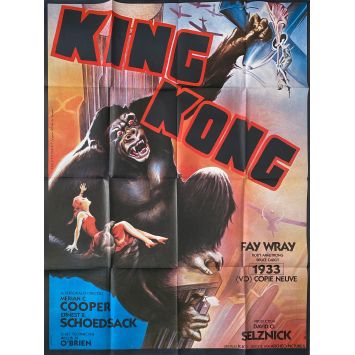 KING KONG Affiche de film- 120x160 cm. - 1933/R1980 - Fay Wray, Merian C. Cooper