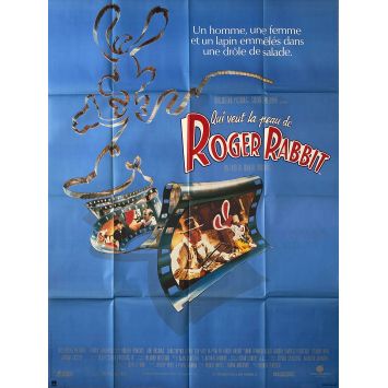 QUI VEUT LA PEAU DE ROGER RABBIT Affiche de film- 120x160 cm. - 1988 - Bob Hoskins, Robert Zemeckis