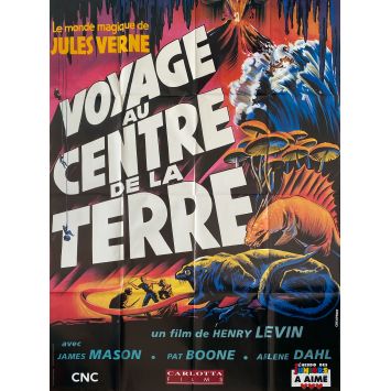 JOURNEY TO THE CENTER OF THE EARTH Original Movie Poster- 47x63 in. - 1959/R1990 - James Mason, Henry Levin