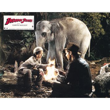 INDIANA JONES AND THE TEMPLE OF DOOM Original Lobby Card N03 - 9x12 in. - 1984 - Harrison Ford, Steven Spielberg
