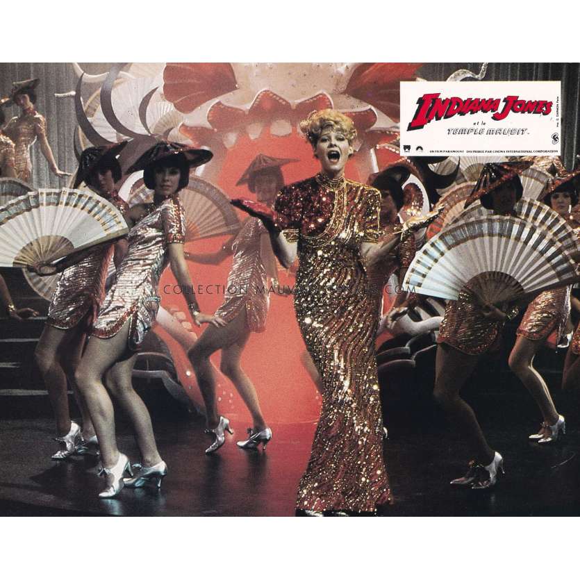 INDIANA JONES AND THE TEMPLE OF DOOM Original Lobby Card N04 - 9x12 in. - 1984 - Harrison Ford, Steven Spielberg