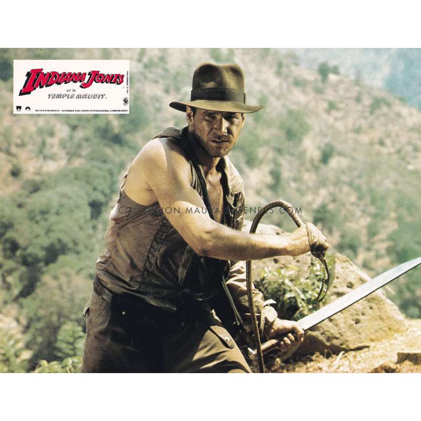INDIANA JONES AND THE TEMPLE OF DOOM Original Lobby Card N05 - 9x12 in. - 1984 - Harrison Ford, Steven Spielberg