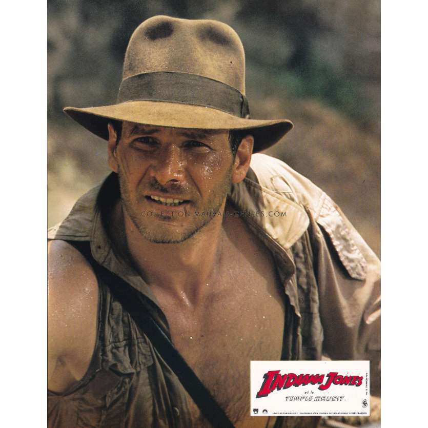 INDIANA JONES AND THE TEMPLE OF DOOM Original Lobby Card N08 - 9x12 in. - 1984 - Harrison Ford, Steven Spielberg