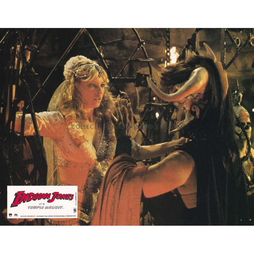 INDIANA JONES AND THE TEMPLE OF DOOM Original Lobby Card N13 - 9x12 in. - 1984 - Harrison Ford, Steven Spielberg