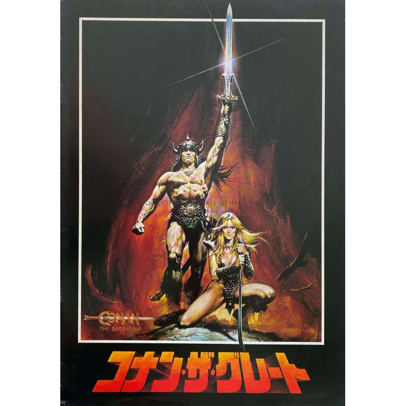 CONAN LE BARBARE Programme- 21x30 cm. - 1982 - Arnold Schwarzenegger, John Milius