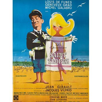 LE GENDARME DE ST TROPEZ Affiche de film- 60x80 cm. - 1964/R1966 - Louis de Funès, Jean Girault