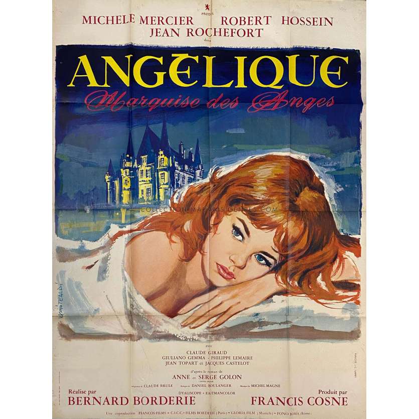 ANGELIQUE Original Movie Poster- 47x63 in. - 1964 - Michèle Mercier, Bernard Borderie