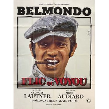 COP OR HOOD Original Movie Poster- 47x63 in. - 1979 - Jean-Paul Belmondo, Georges Lautner