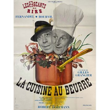 LA CUISINE AU BEURRE Affiche de film- 120x160 cm. - 1963 - Bourvil, Gilles Grangier
