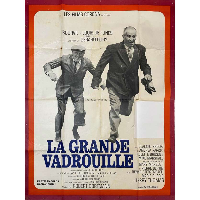 LA GRANDE VADROUILLE Original Movie Poster- 47x63 in. - 1966 - Bourvil, Gerard Oury