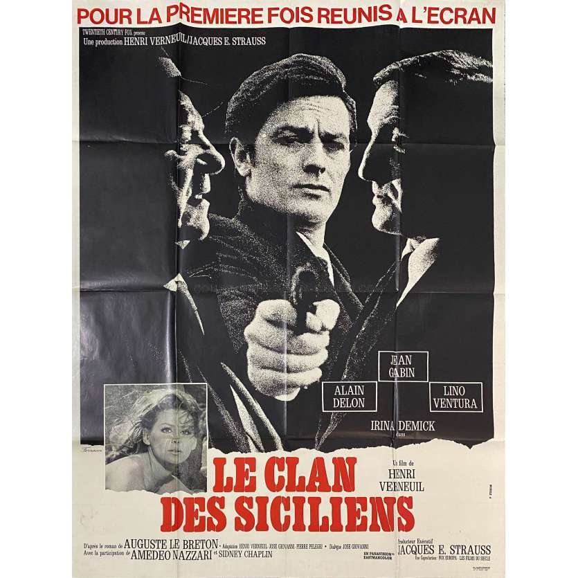THE SICILIAN CLAN Original Movie Poster- 47x63 in. - 1969 - Lino Ventura, Henri Verneuil