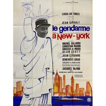 THE GENDARME IN NEW YORK Original Movie Poster- 47x63 in. - 1965/R1974 - Louis de Funès, Jean Girault