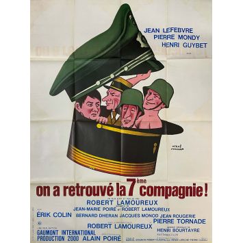 THE 7th COMPANY HAS BEEN FOUND Original Movie Poster- 47x63 in. - 1975 - Jean Lefebvre, Robert Lamoureux