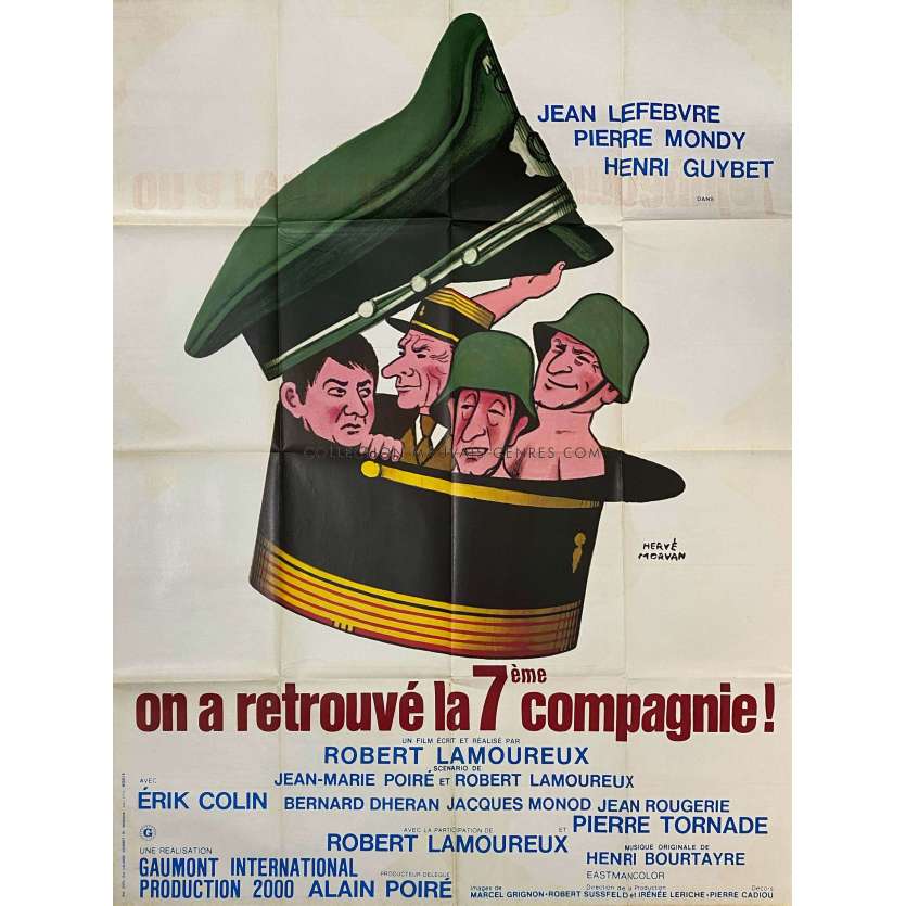 THE 7th COMPANY HAS BEEN FOUND Original Movie Poster- 47x63 in. - 1975 - Jean Lefebvre, Robert Lamoureux