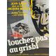 TOUCHEZ PAS AU GRISBI Original Movie Poster- 47x63 in. - 1954/R1980 - Jean Gabin, Jacques Becker