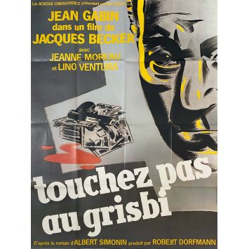TOUCHEZ PAS AU GRISBI Affiche de film- 120x160 cm. - 1954/R1980 - Jean Gabin, Jacques Becker