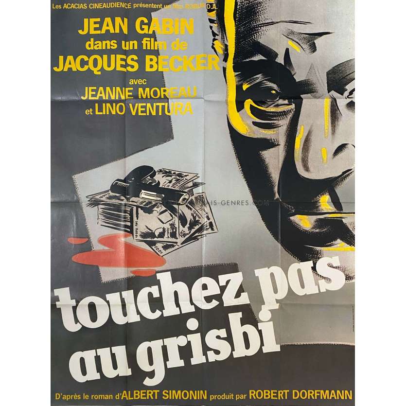 TOUCHEZ PAS AU GRISBI Original Movie Poster- 47x63 in. - 1954/R1980 - Jean Gabin, Jacques Becker