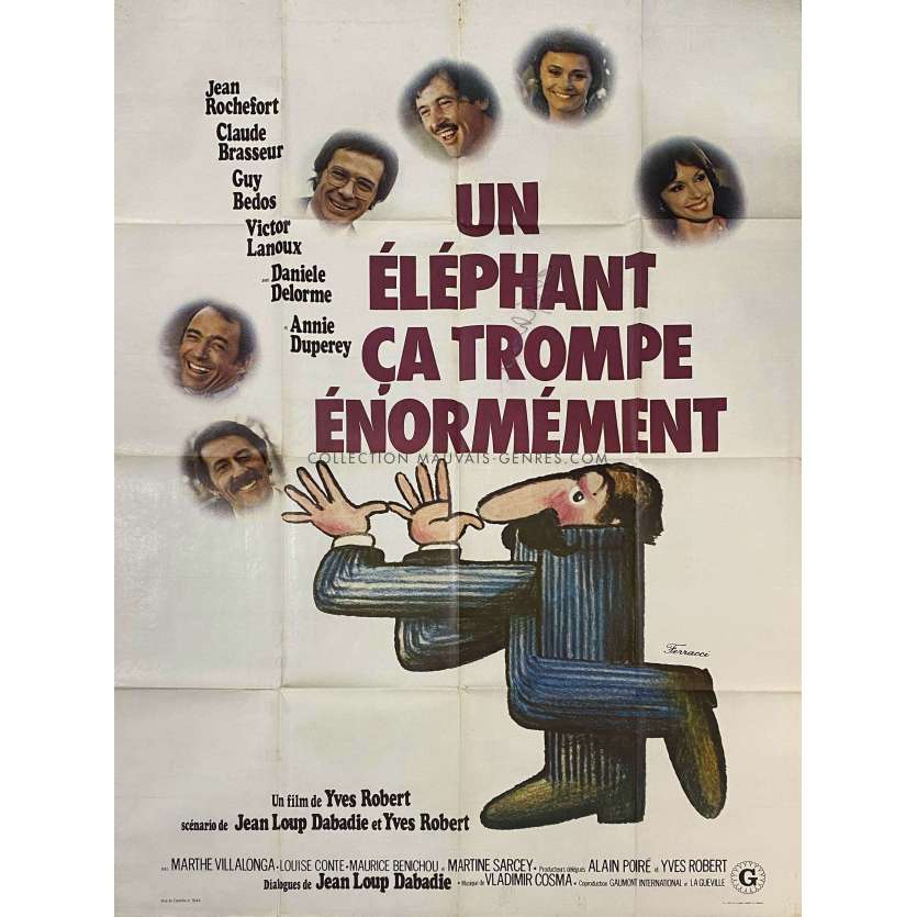 PARDON MON AFFAIRE Original Movie Poster- 47x63 in. - 1976 - Jean Rochefort, Yves Robert