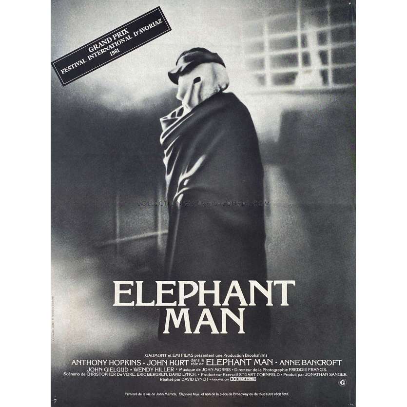 ELEPHANT MAN Original Movie Poster- 15x21 in. - 1980 - John Hurt, David Lynch