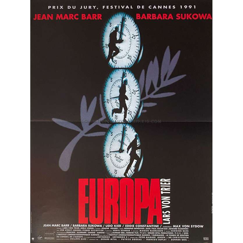EUROPA Affiche de film- 40x54 cm. - 1991 - Barbara Sukova, Lars Von Trier