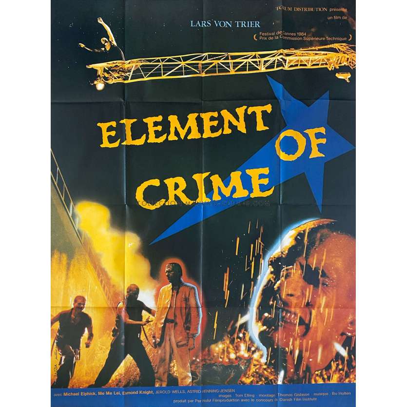 ELEMENT OF CRIME Affiche de film- 120x160 cm. - 1984 - Michael Elphick, Lars Von Trier