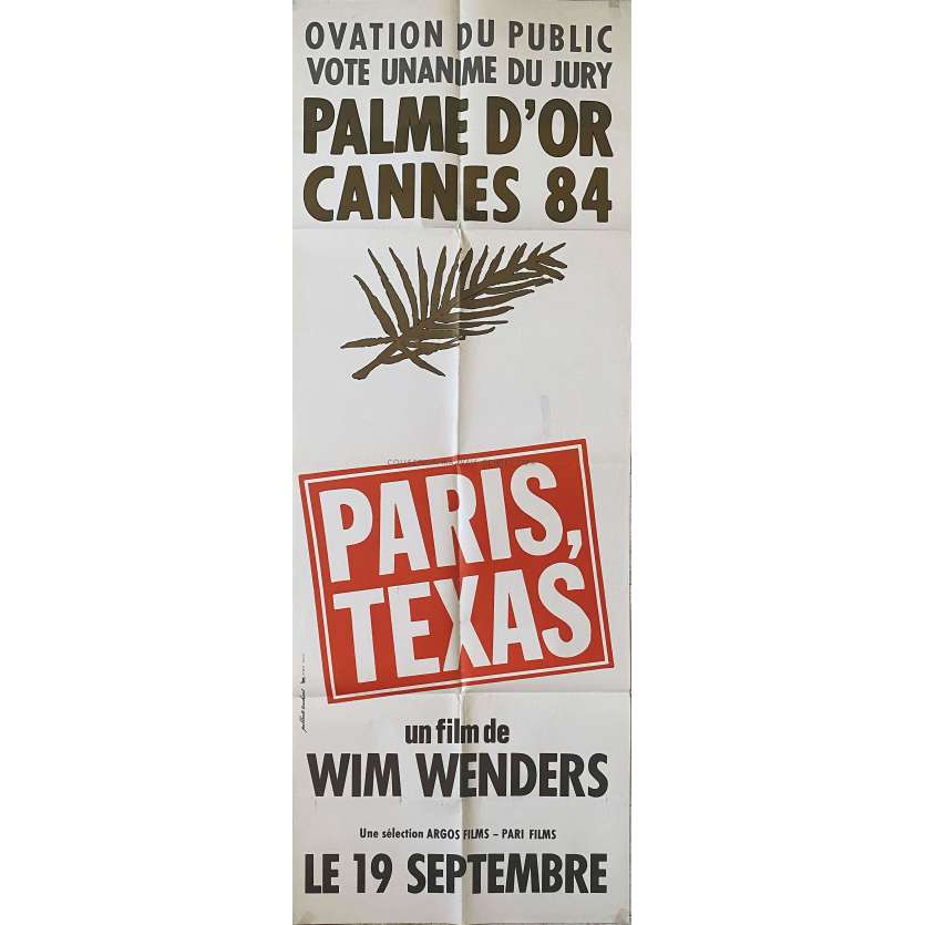 PARIS TEXAS Original Movie Poster- 23x63 in. - 1984 - Nastassja Kinski, Wim Wenders