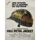FULL METAL JACKET Original Movie Poster- 47x63 in. - 1989 - Matthew Modine, Stanley Kubrick