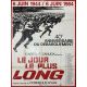 LE JOUR LE PLUS LONG Affiche de film- 120x160 cm. - 1962/R1984 - John Wayne, Ken Annakin