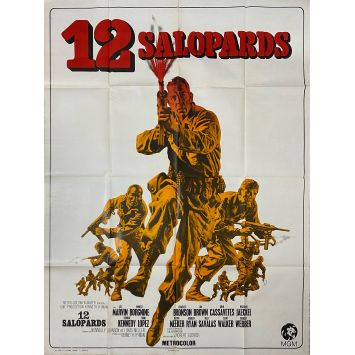 LES 12 SALOPARDS Affiche de film- 120x160 cm. - 1967 - Lee Marvin, Robert Aldrich