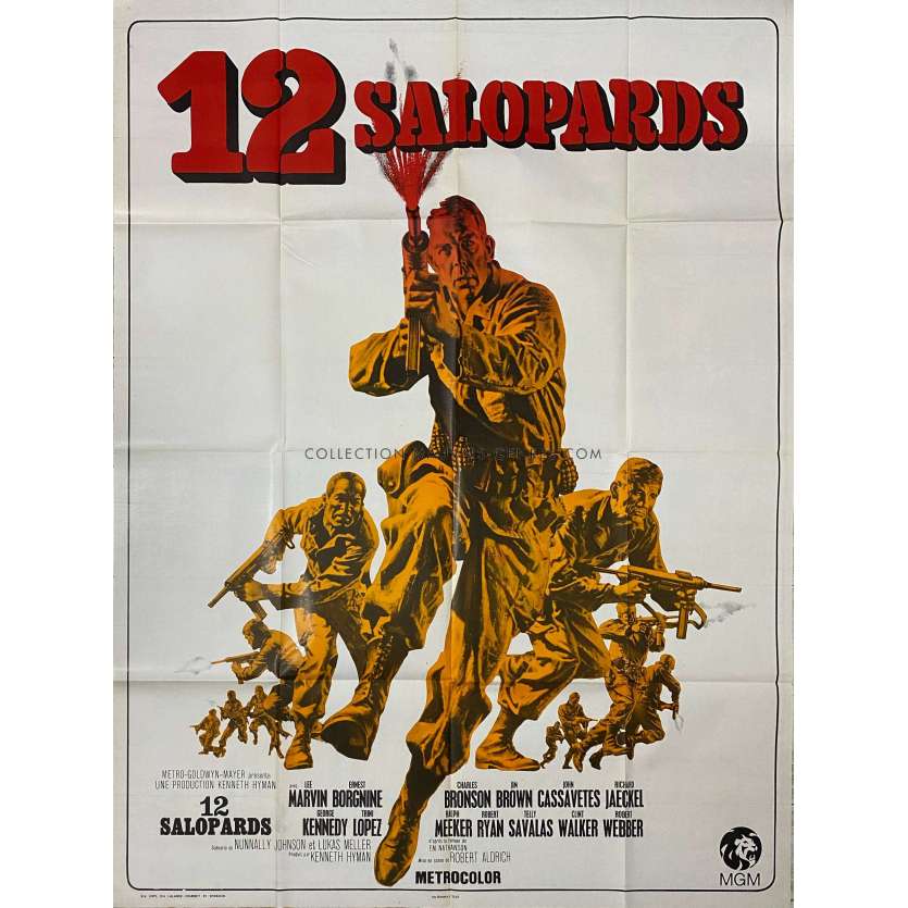 DIRTY DOZEN Original Movie Poster- 47x63 in. - 1967 - Lee Marvin, Robert Aldrich