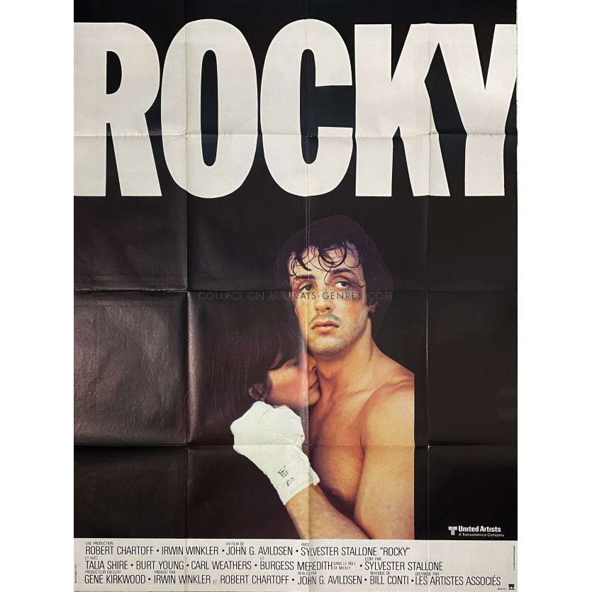 ROCKY Affiche de film- 120x160 cm. - 1976 - Sylvester Stallone, John G. Avildsen