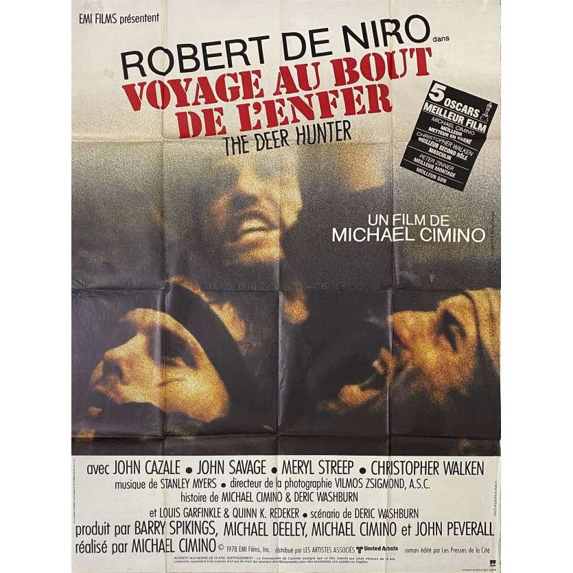 VOYAGE AU BOUT DE L'ENFER Affiche de film- 120x160 cm. - 1978 - Robert de Niro, Michael Cimino