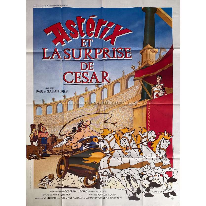 ASTERIX VERSUS CAESAR Original Movie Poster- 47x63 in. - 1985 - Roger Carel, Gaëtan Brizzi