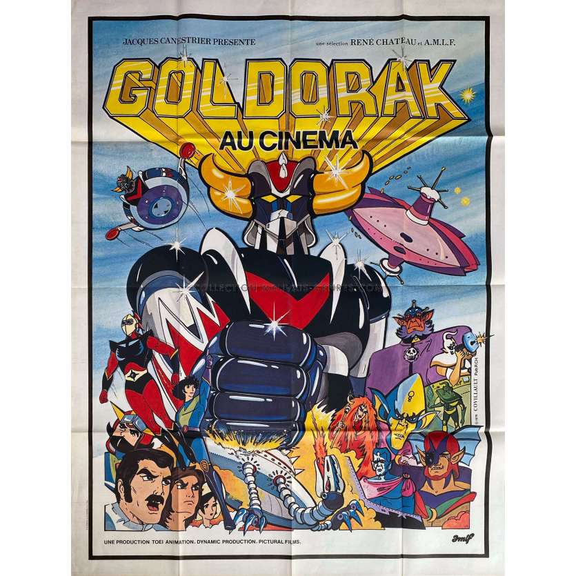 GOLDORAK Original Movie Poster- 47x63 in. - 1979 - Grendizer, Go Nadai