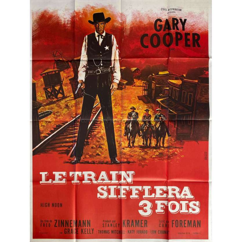 HIGH NOON Original Movie Poster- 47x63 in. - 1952/R1962 - Gary Cooper, Fred Zinnemann
