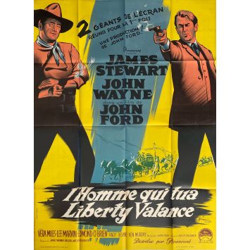 L'HOMME QUI TUA LIBERTY VALANCE Affiche de film- 120x160 cm. - 1962 - James Stewart, John Ford