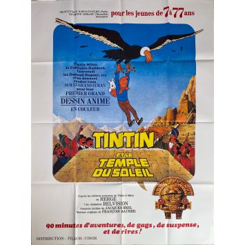 TINTIN ET LE TEMPLE DU SOLEIL Affiche de film- 120x160 cm. - 1969 - Claude bertrand, Hergé