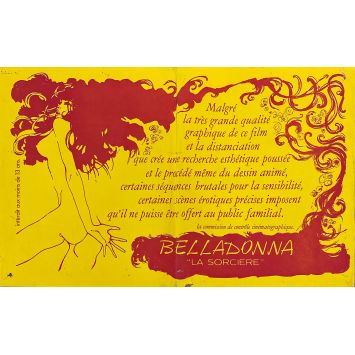 BELLADONNA OF SADNESS Original Movie Poster Adv. - 15x21 in. - 1973 - Chinatsu Nakayama, Eiichi Yamamoto