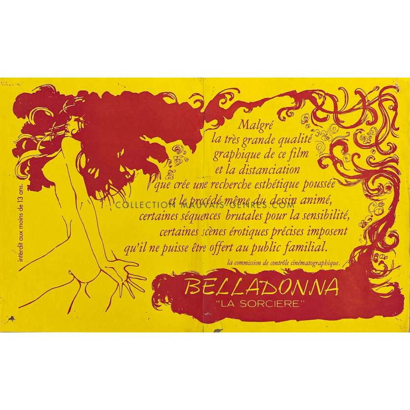 BELLADONNA OF SADNESS Original Movie Poster Adv. - 15x21 in. - 1973 - Chinatsu Nakayama, Eiichi Yamamoto